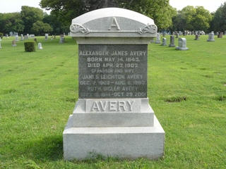 Front of Alexander Avery stone, Tulsa, OK