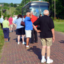 Tour Bus on Baywood Street Bricks